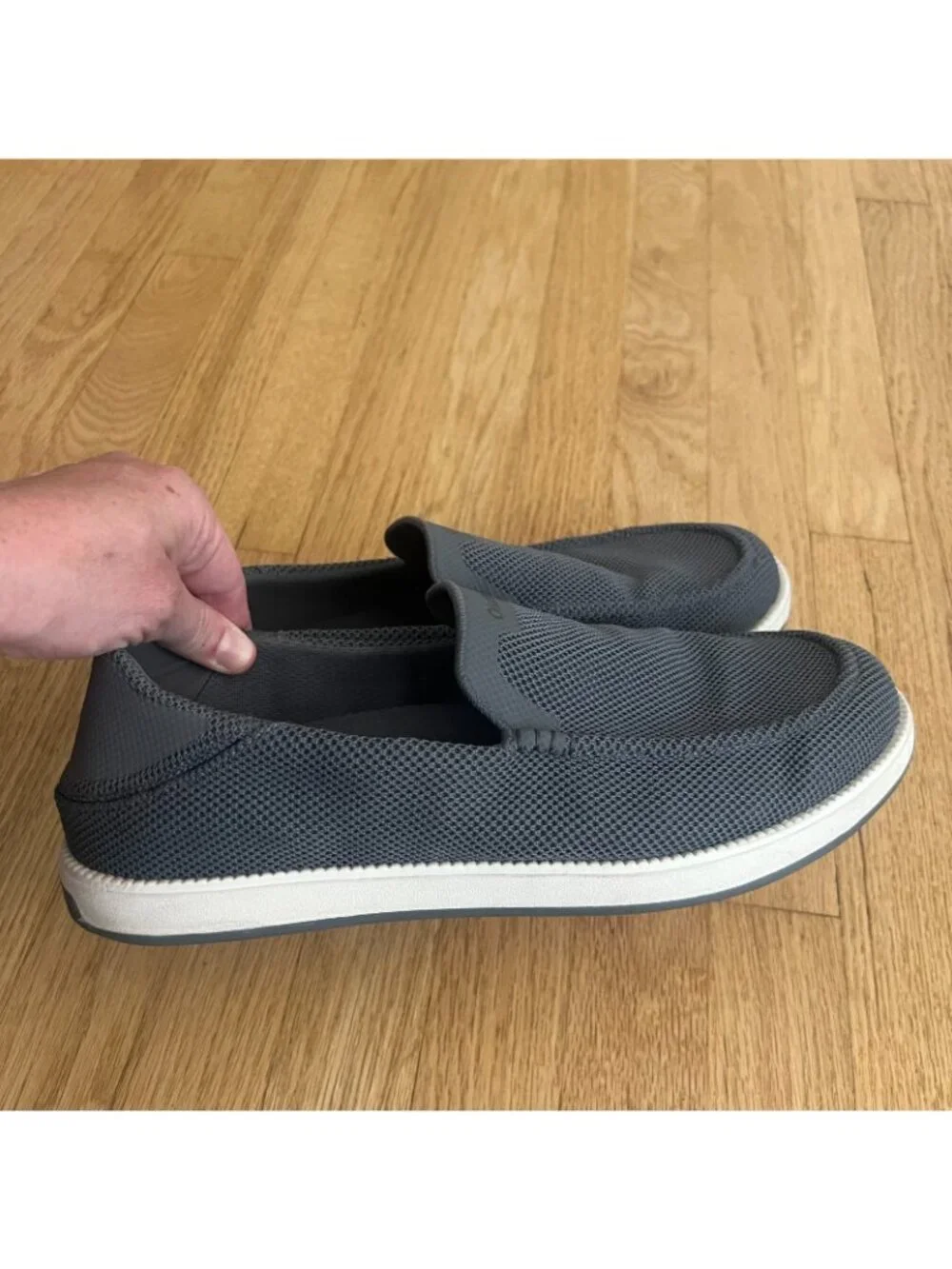 Olukai Kakaha Gray Mesh Slip On Sneakers Men's Size 13